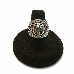 Sterling Silver Filigree Labradorite Ring Size 7